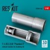 RESKIT RSU48-0466 F-4 (B, C, D, N) Phantom II exhaust nozzles for Academy kit (3D Printed) (1/48)